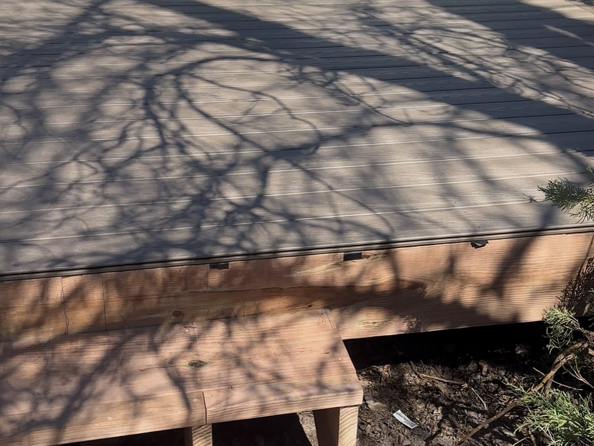 Cedar deck and stairs for backyard deck build in Missoula, Montana
